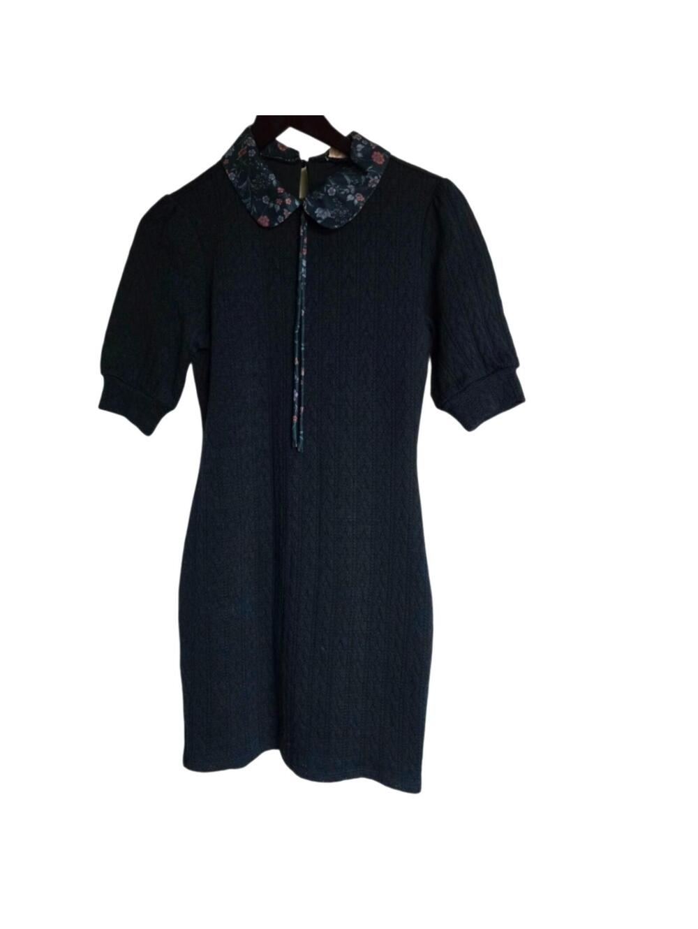 Kingston Grey Green Lined Mini Sweater Dress Women's Sz Small
